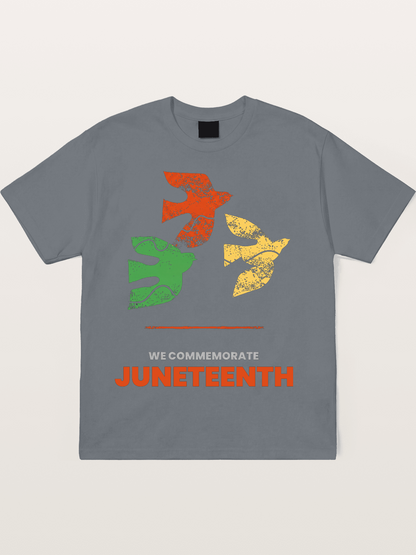 Juneteenth Peace Doves Commemoration Cotton T-shirt