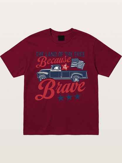 Land of the Free Vintage American Truck Gildan T-shirt