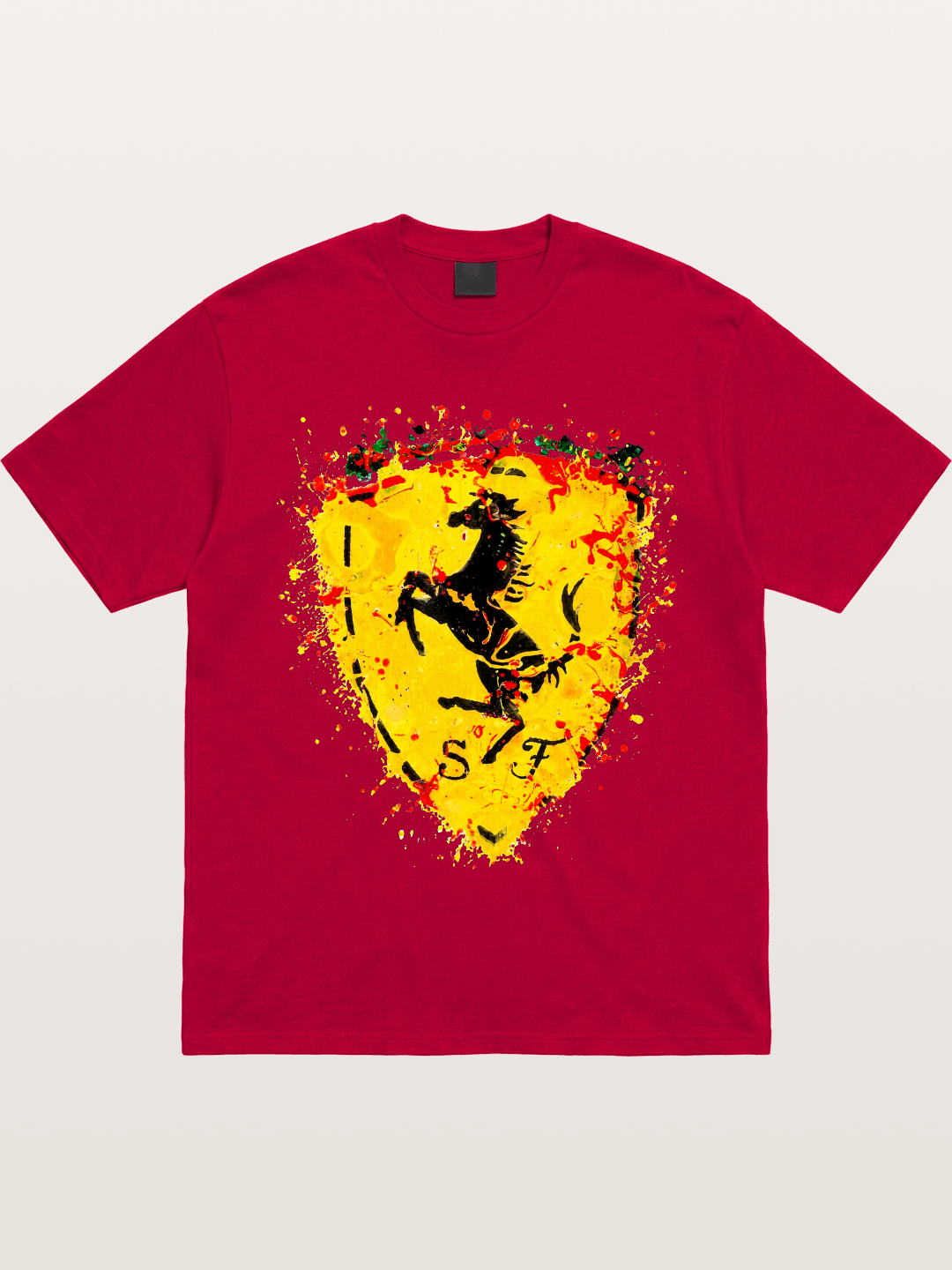 Ferrari Paint Splash Logo Gildan T-shirt
