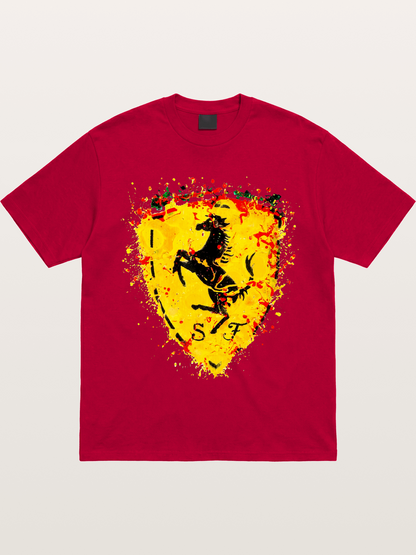 Ferrari Paint Splash Logo Gildan T-shirt