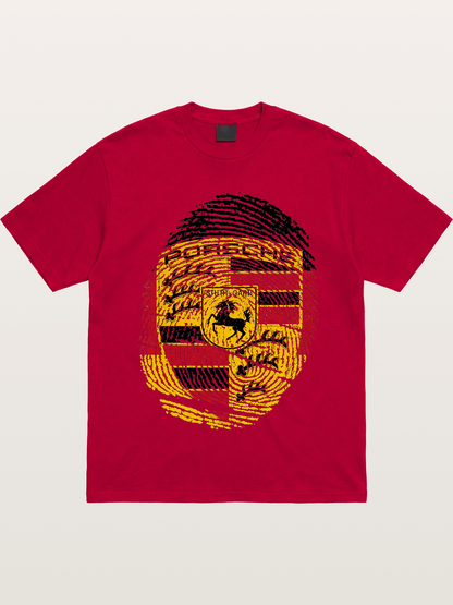 Porsche Crest Fingerprint Gildan T-shirt