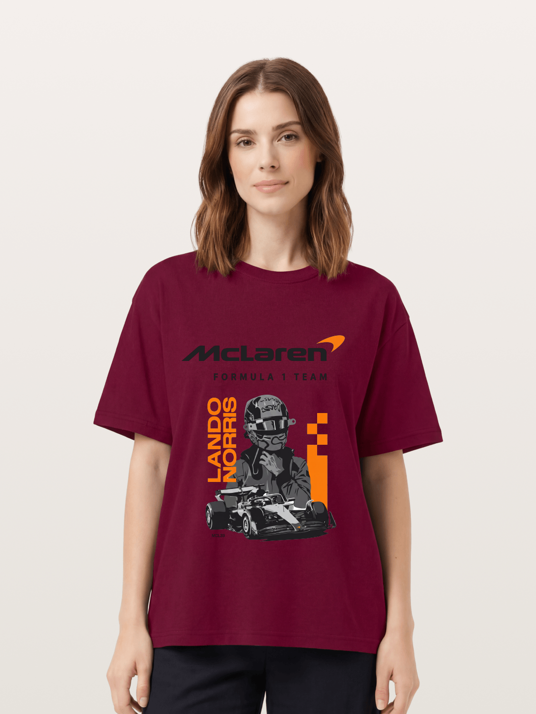 Lando Norris McLaren Portrait Gildan T-shirt