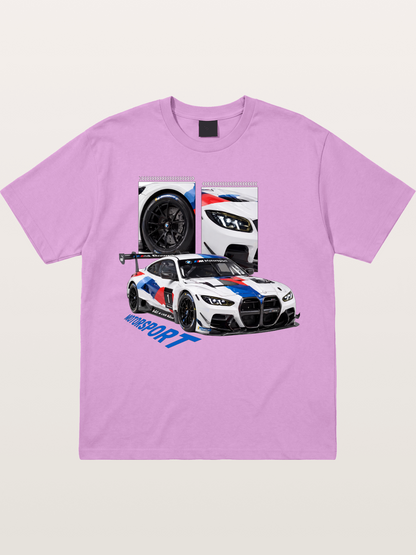 BMW M4 GT Race Car Collage Gildan T-shirt