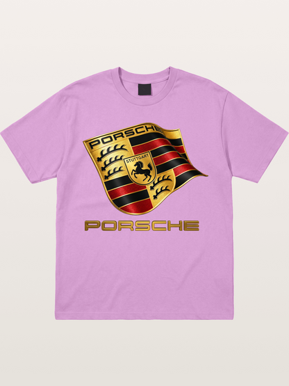 Porsche Waving Crest Art Gildan T-shirt