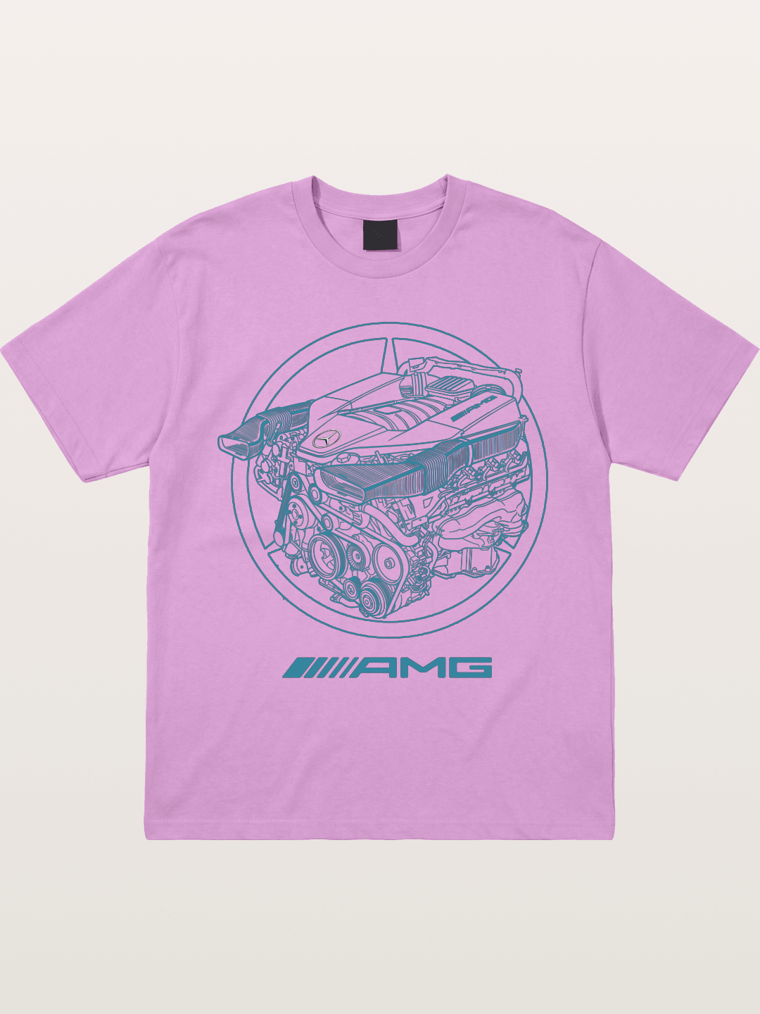 Mercedes AMG Engine Cutaway Blueprint Gildan T-shirt