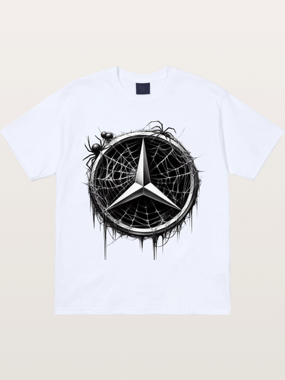 Mercedes Spider Web Logo Art Gildan T-shirt