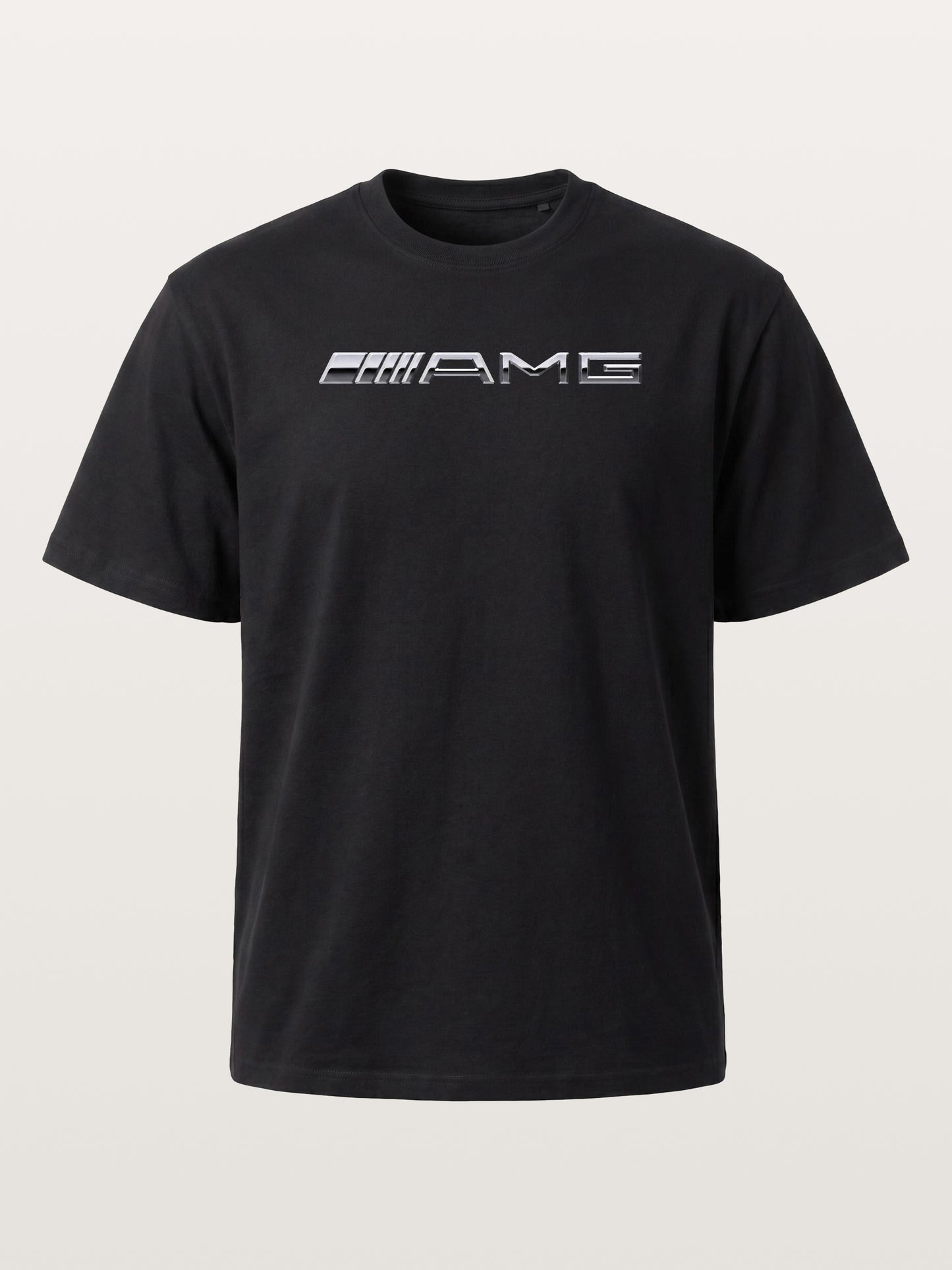 Metallic Finish AMG Three Strip Emblem Cotton T-shirt