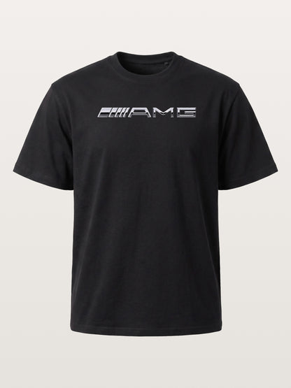 Metallic Finish AMG Three Strip Emblem Cotton T-shirt