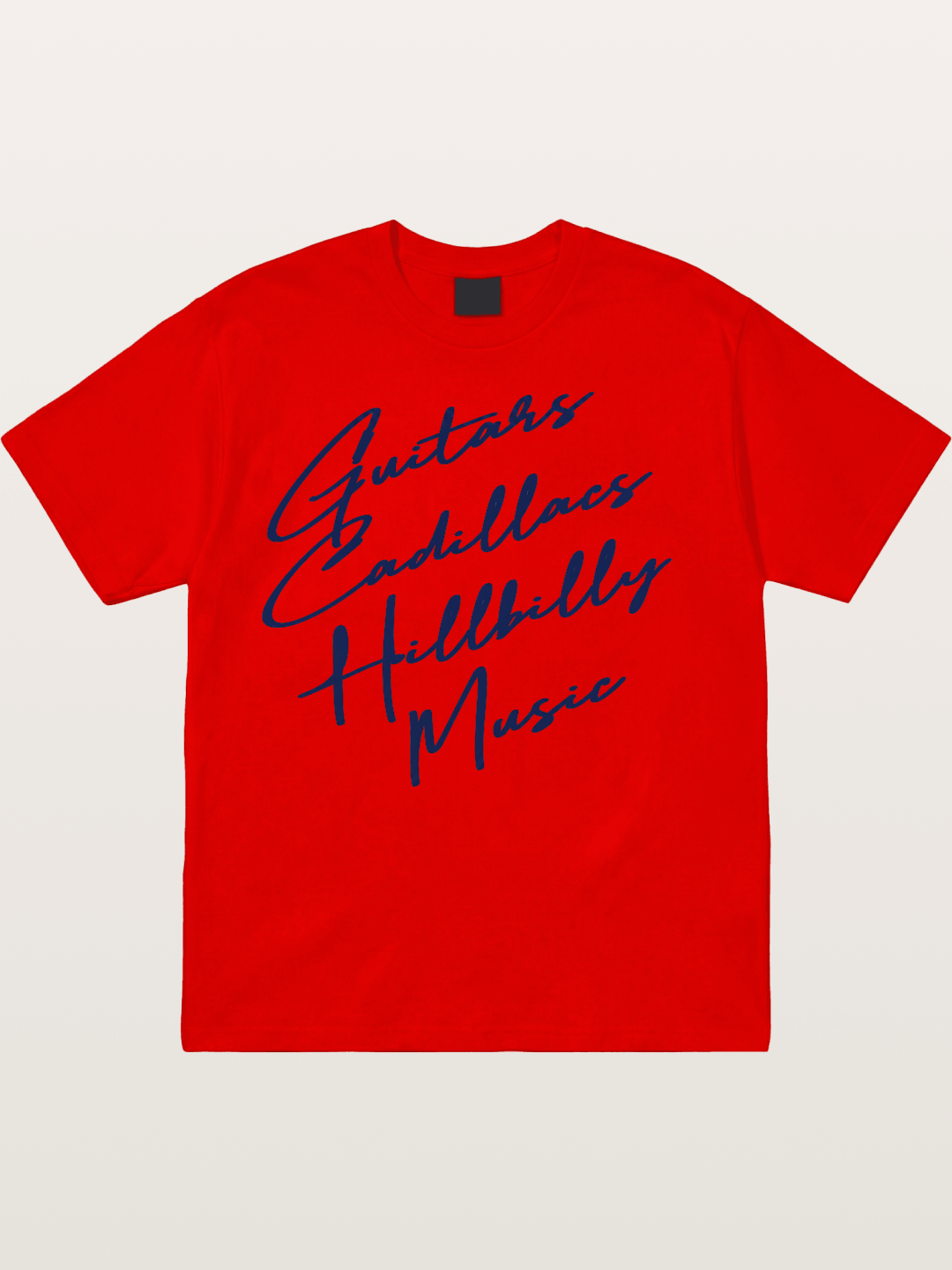 Guitars & Cadillacs Music Print Cotton T-shirt