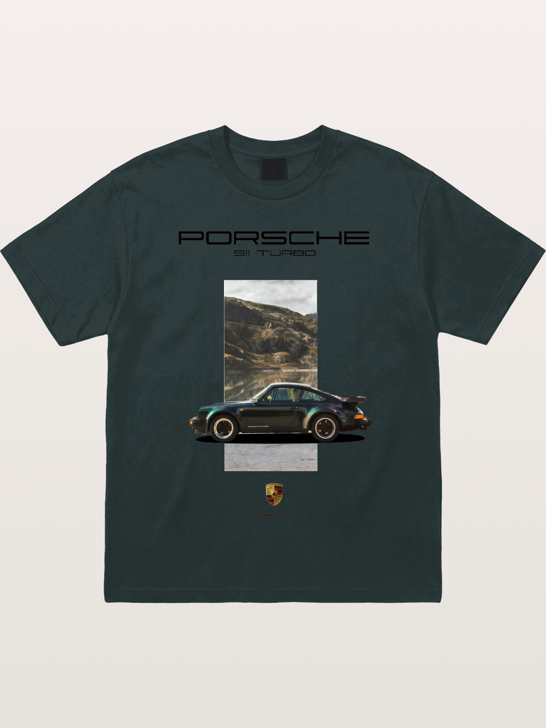 Vintage 911 Turbo Mountain Print Gildan T-shirt