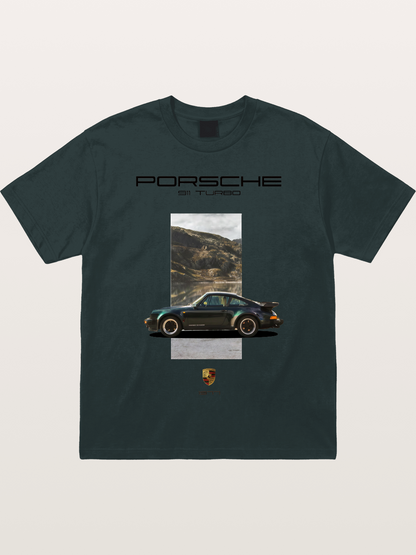 Vintage 911 Turbo Mountain Print Gildan T-shirt