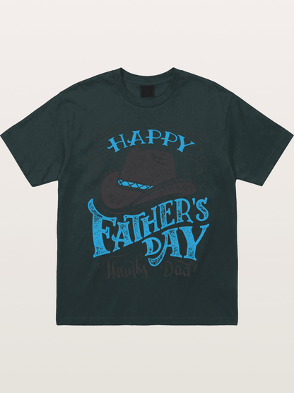 Happy Father's Day Cowboy Hat Gildan T-shirt