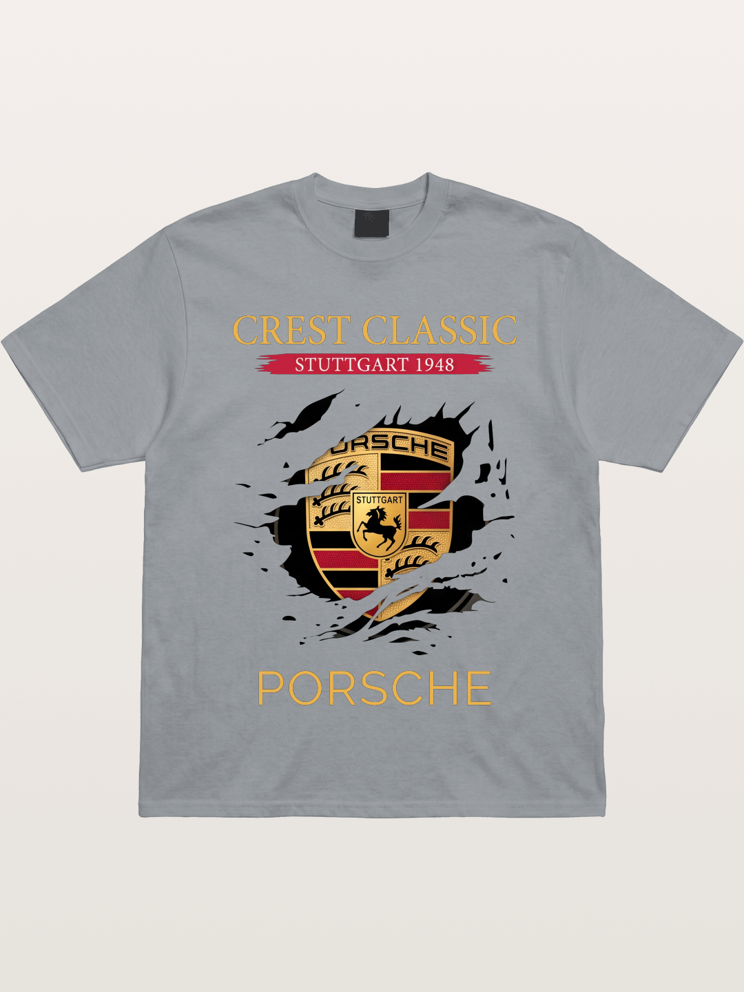 Porsche Stuttgart Tear Logo Gildan T-shirt