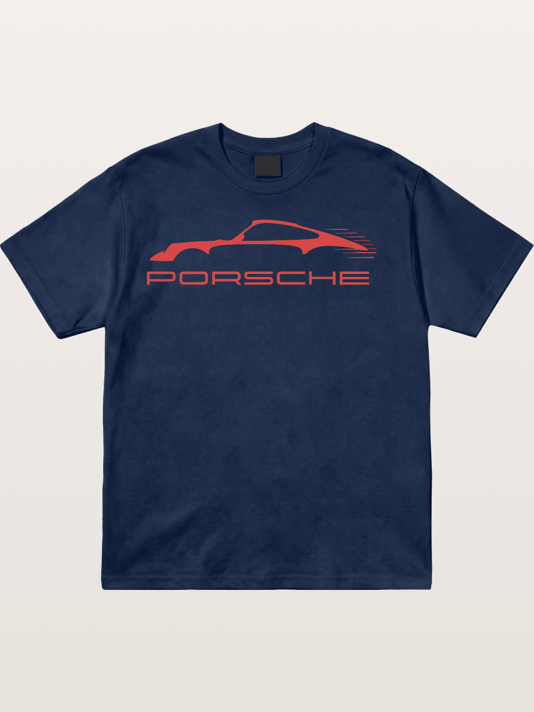 Red Porsche Silhouette Art Cotton T-shirt