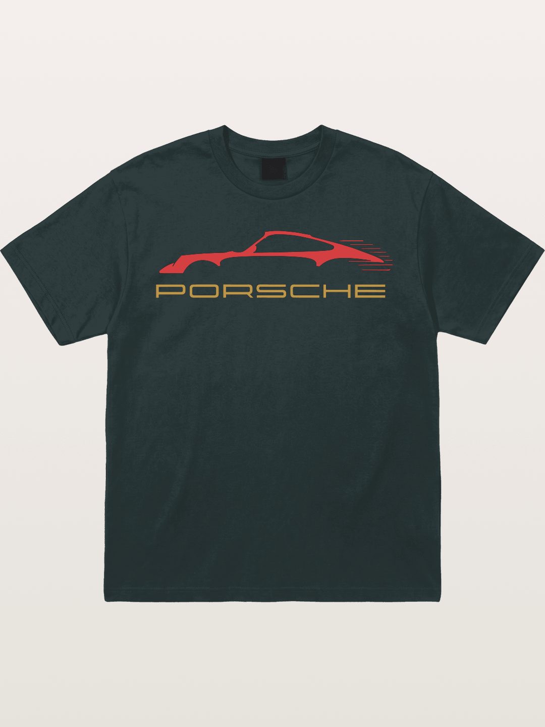 Porsche Red Sports Car Silhouette Gildan T-shirt