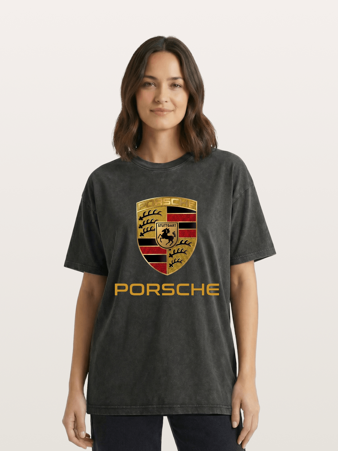 Porsche Golden Emblem Washed T-shirt
