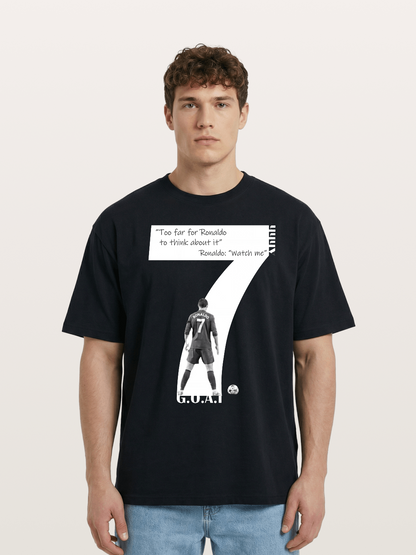 Ronaldo #7 Watch Me Quote Cotton T-shirt