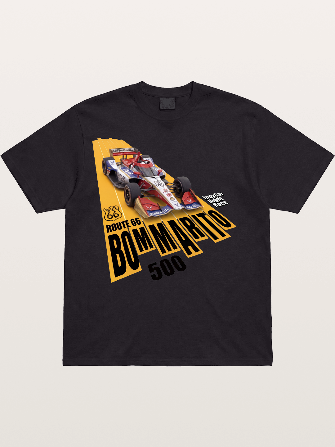 USAF Route66 Race Poster Cotton T-shirt