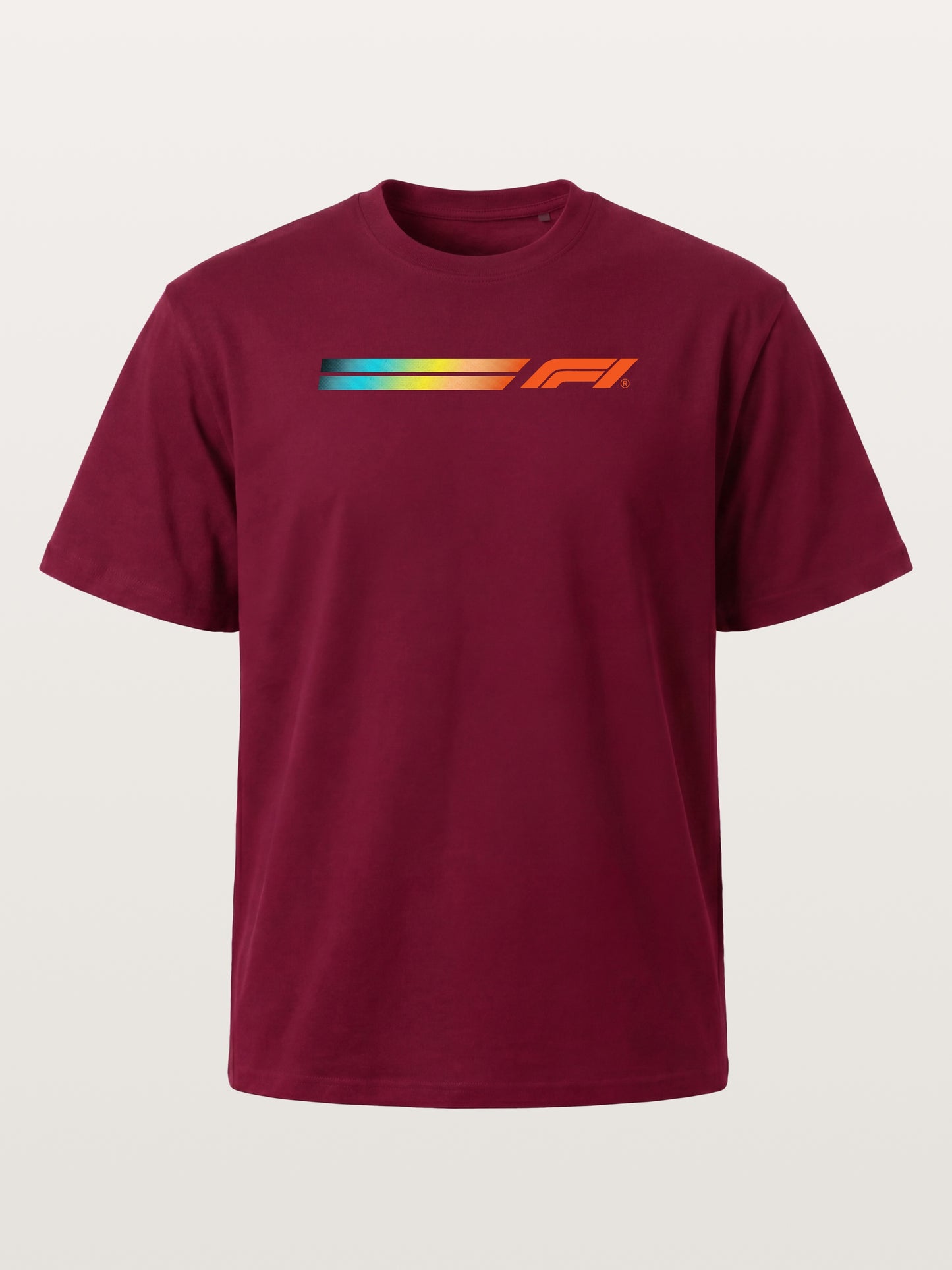 F1 Rainbow Gradient Stripe Banner Gildan T-shirt