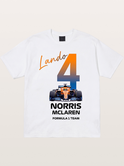 Lando Norris McLaren 4 Graphic Cotton T-shirt