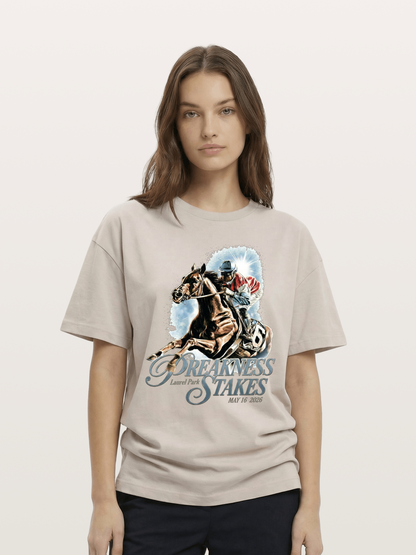 Preakness Stakes Jockey Poster Cotton T-shirt