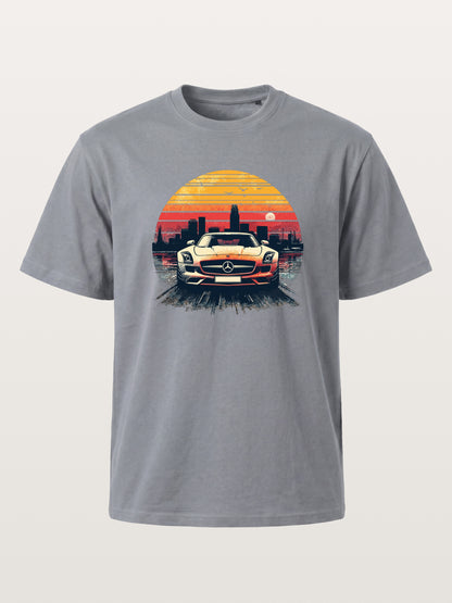 AMG Sport Car Retro Sunset Cityscape Gildan T-shirt