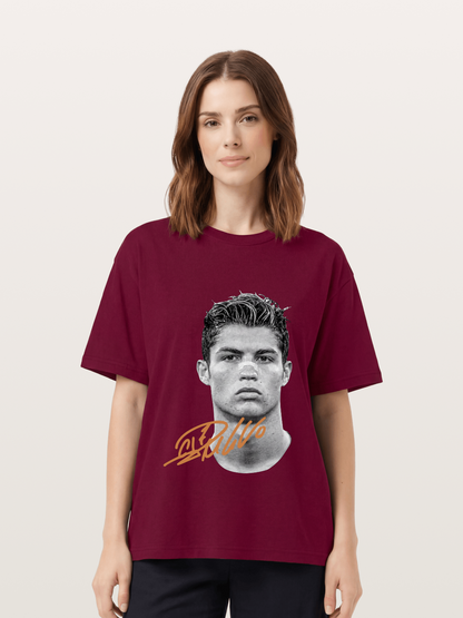 Cristiano Ronaldo Black White Portrait Gildan T-shirt