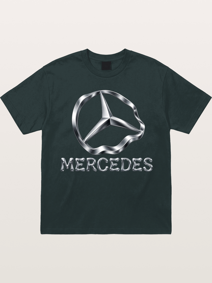 Mercedes Liquid Metal Logo Gildan T-shirt