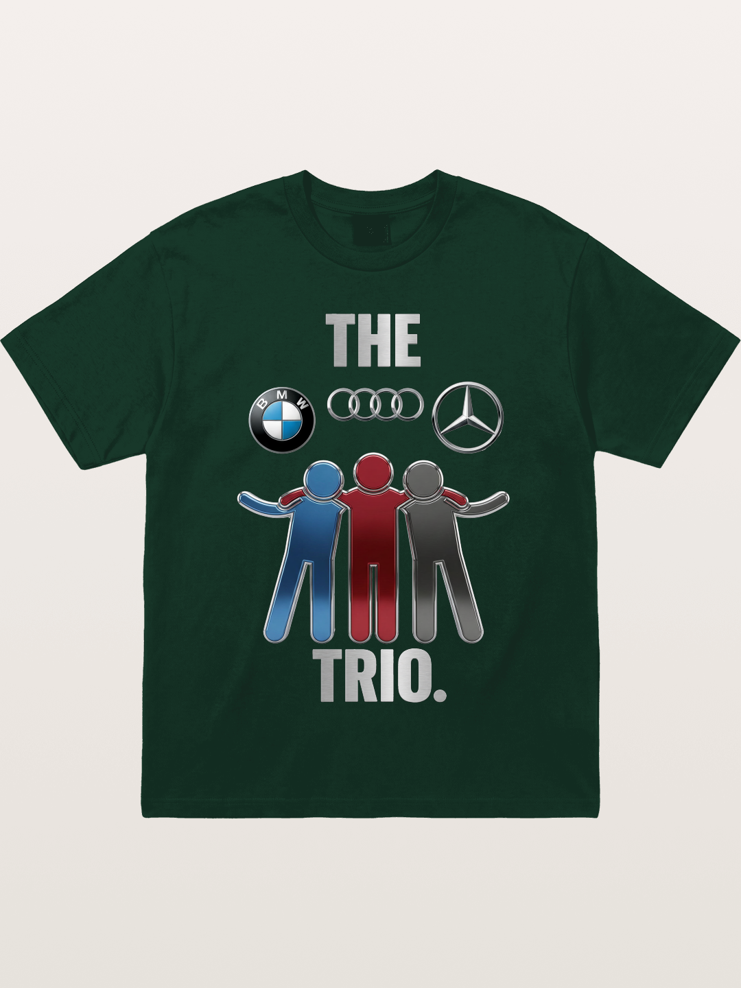 German Car Trio Friendship Print Gildan T-shirt