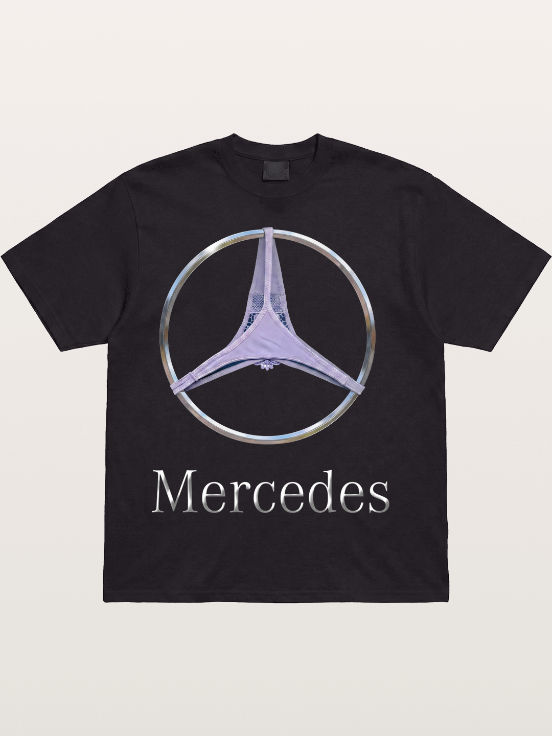 Mercedes Logo Thong Print Cotton T-shirt