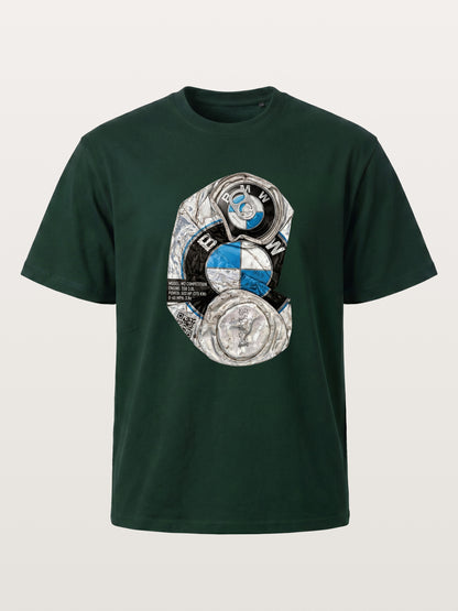 Crushed BMW Cans Collage Gildan T-shirt
