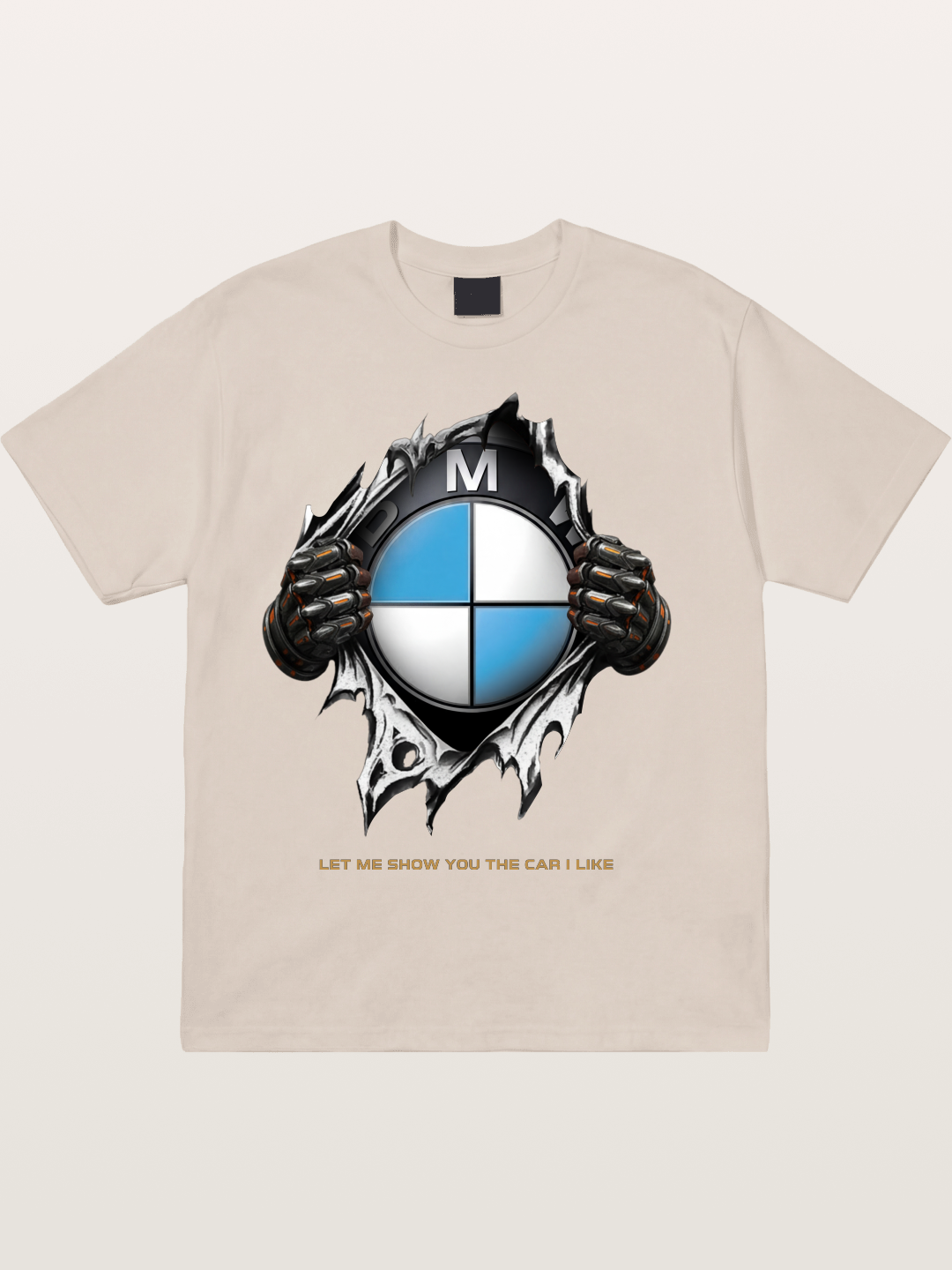 BMW Roundel Tear Through Design Cotton T-shirt