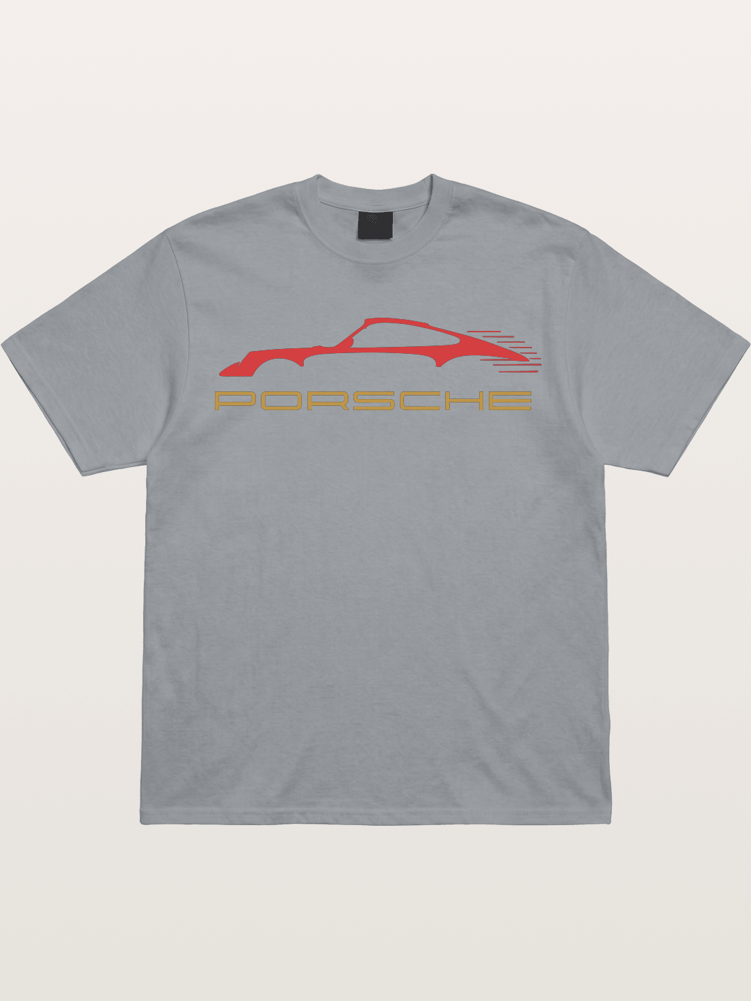 Porsche Red Sports Car Silhouette Gildan T-shirt