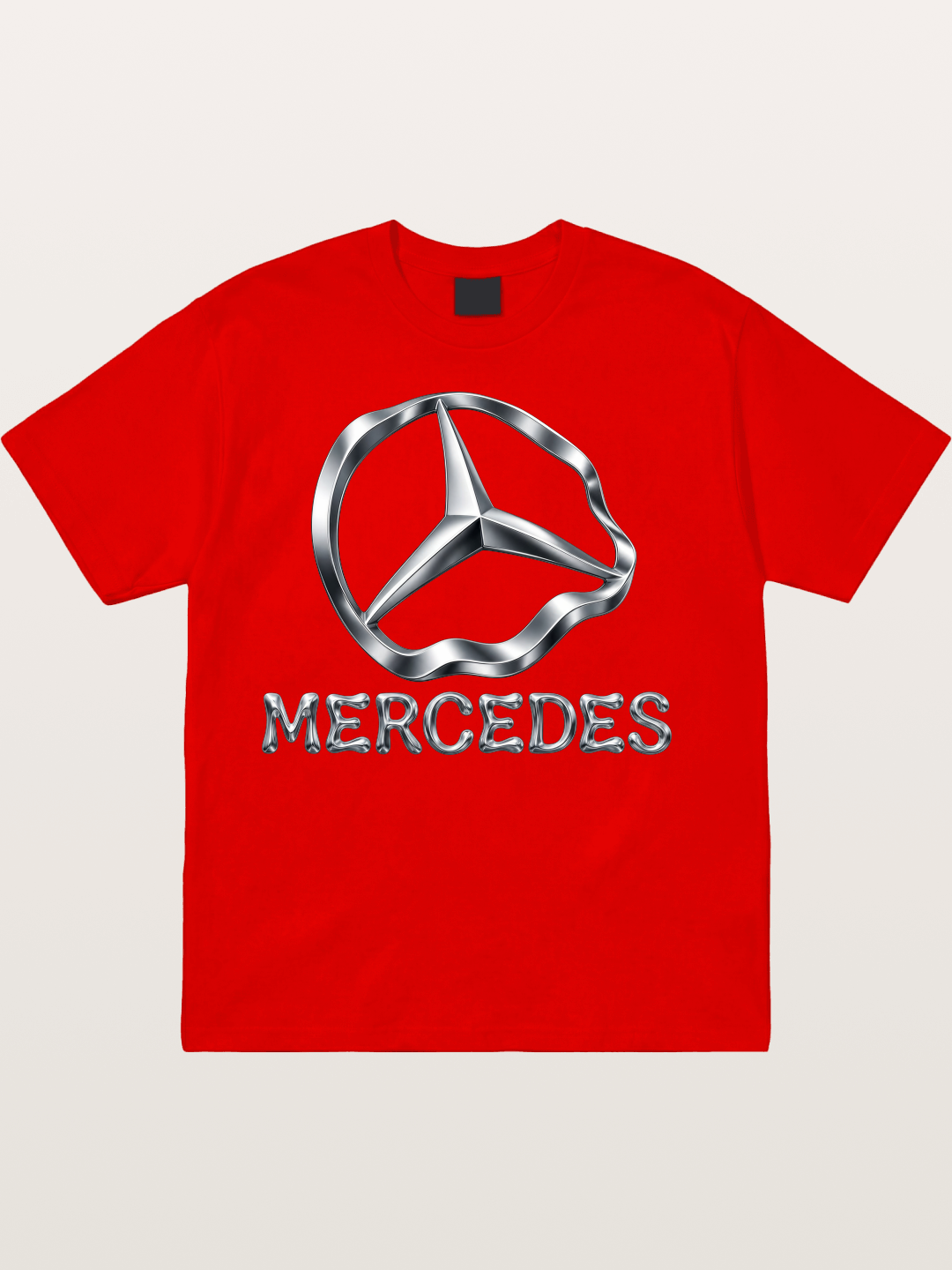 Mercedes Liquid Metal Logo Cotton T-shirt