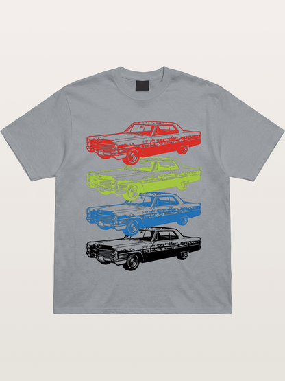 Classic Car Evolution Print Gildan T-shirt