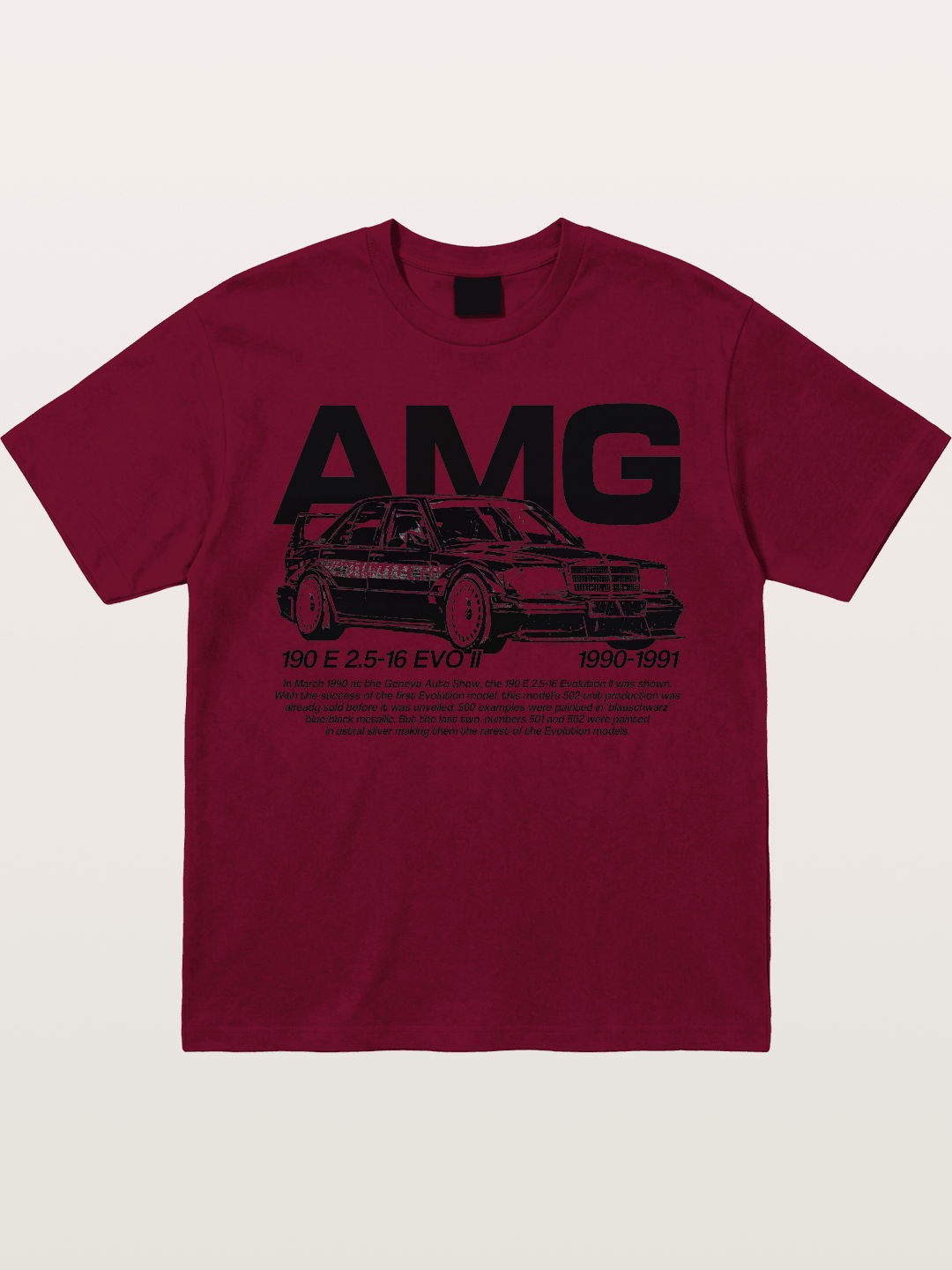 AMG 190E EVO Racing Car Art Gildan T-shirt