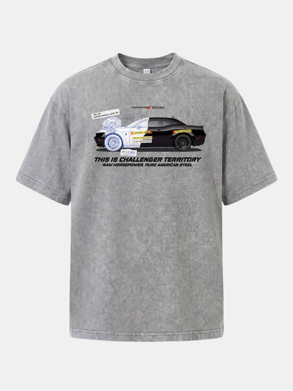 Blueprint Hellcat Spec Poster Washed T-shirt