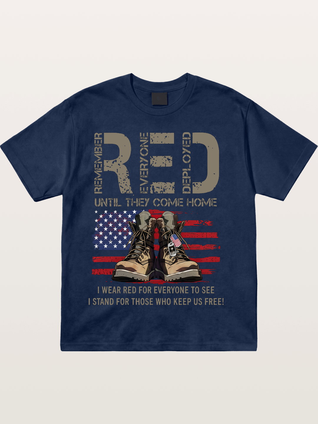 I Wear Red for Those Who Keep Us Free Cotton T-shirt