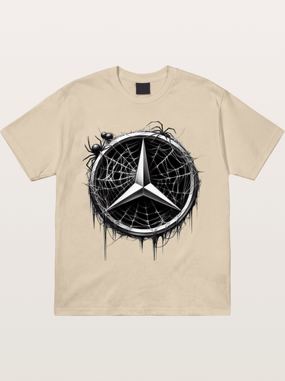 Mercedes Spider Web Logo Art Gildan T-shirt