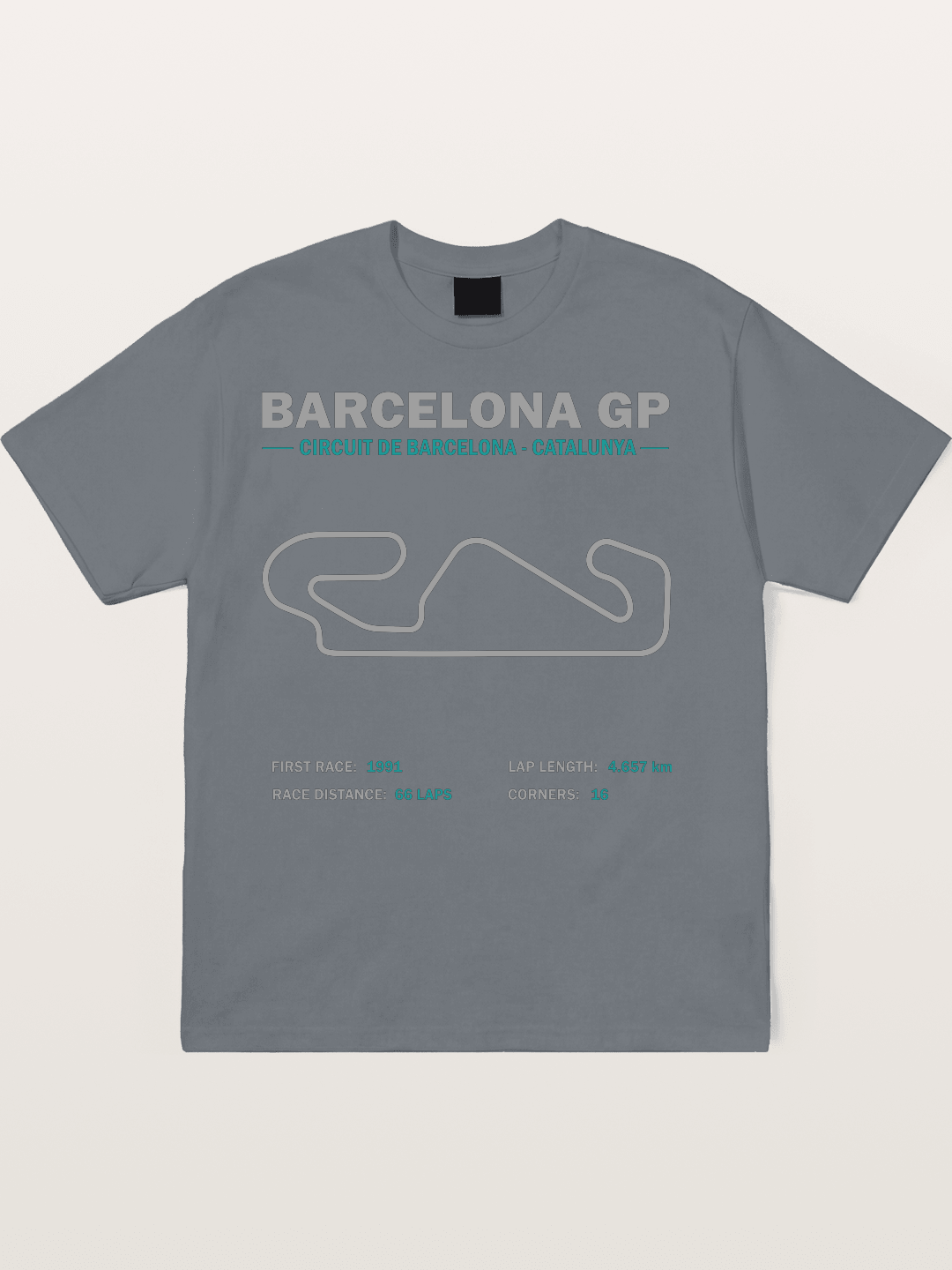 Catalunya GP Track Spec Outline Cotton T-shirt