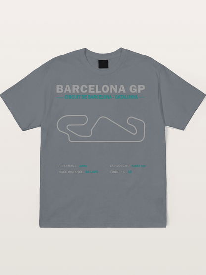 Catalunya GP Track Spec Outline Cotton T-shirt