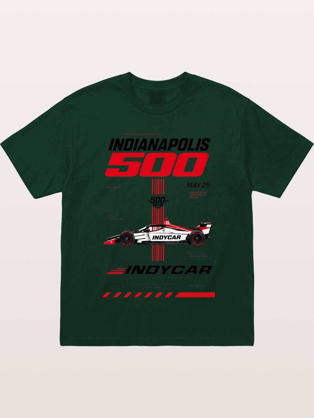 IndyCar Indianapolis 500 Poster Gildan T-shirt