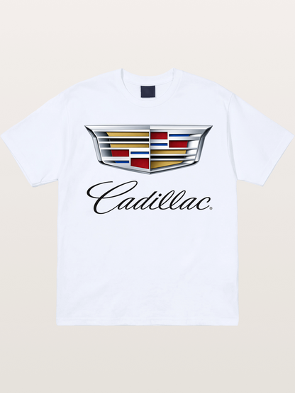 Cadillac Emblem Script Print Gildan T-shirt