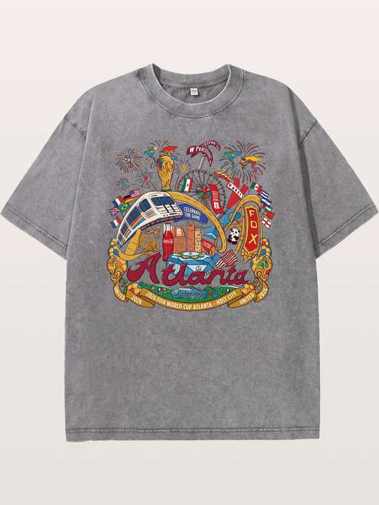 Atlanta 2026 World Cup Poster Washed T-shirt