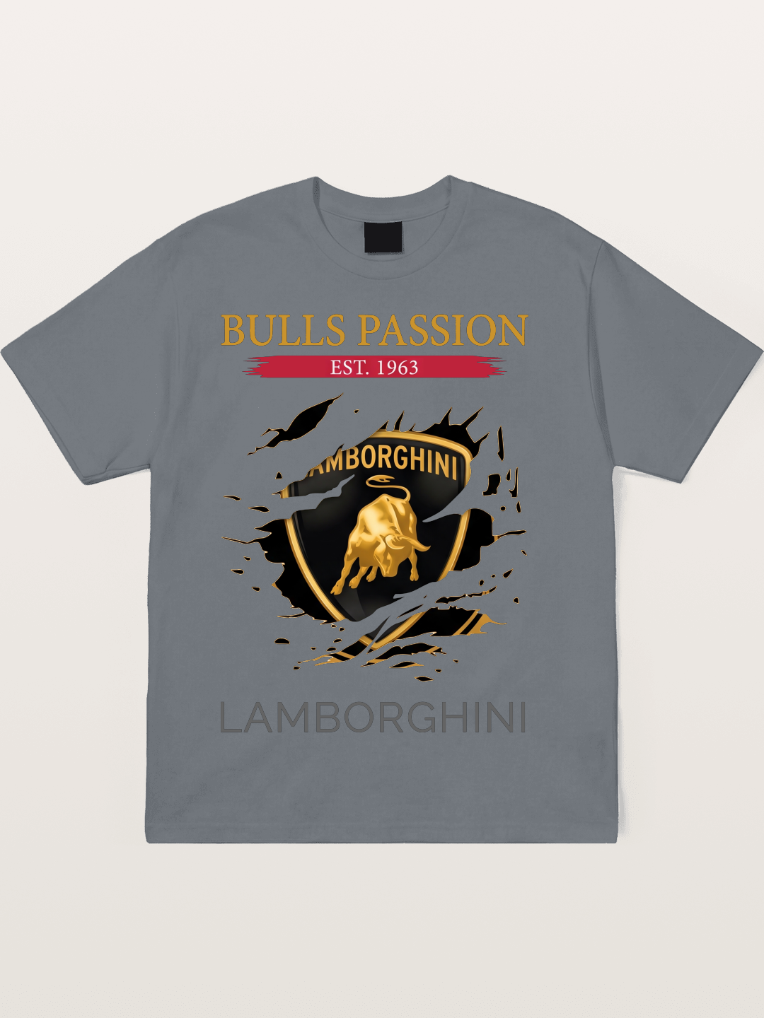 Lamborghini 1963 Tear Logo Cotton T-shirt
