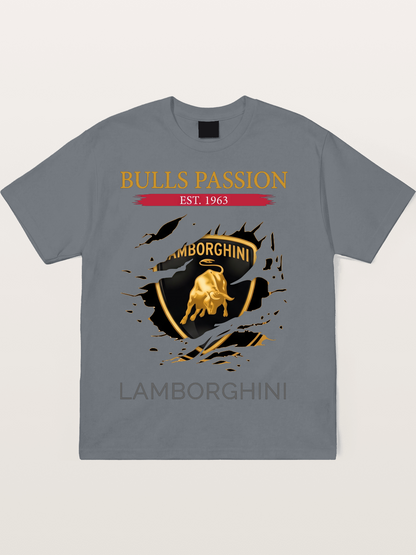 Lamborghini 1963 Tear Logo Cotton T-shirt