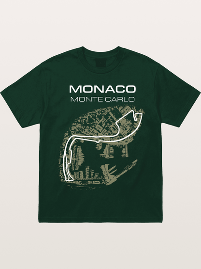 Monaco Grand Prix Vintage City Circuit Map Gildan T-shirt