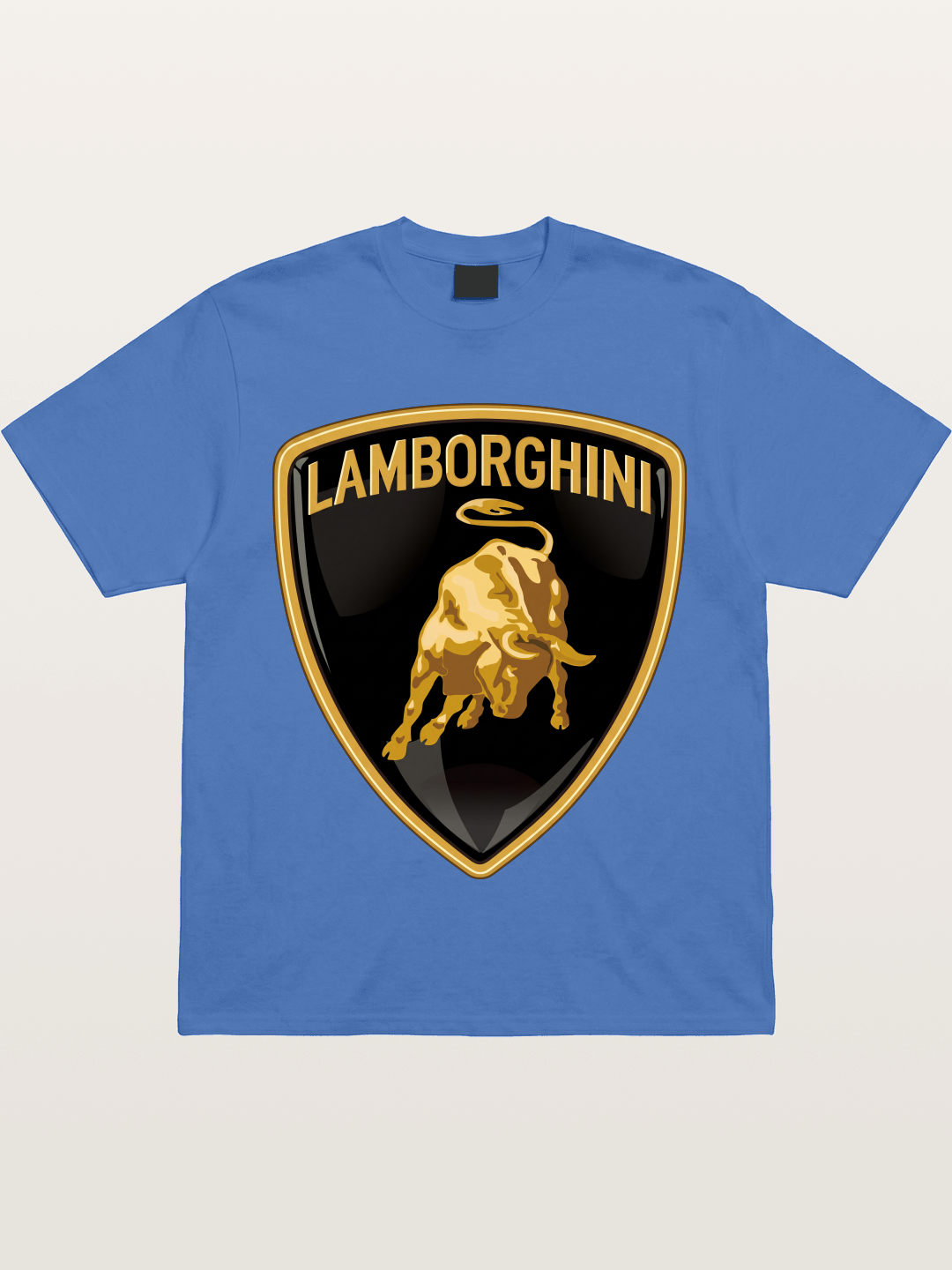 Lamborghini Gold Bull Shield Emblem Gildan T-shirt