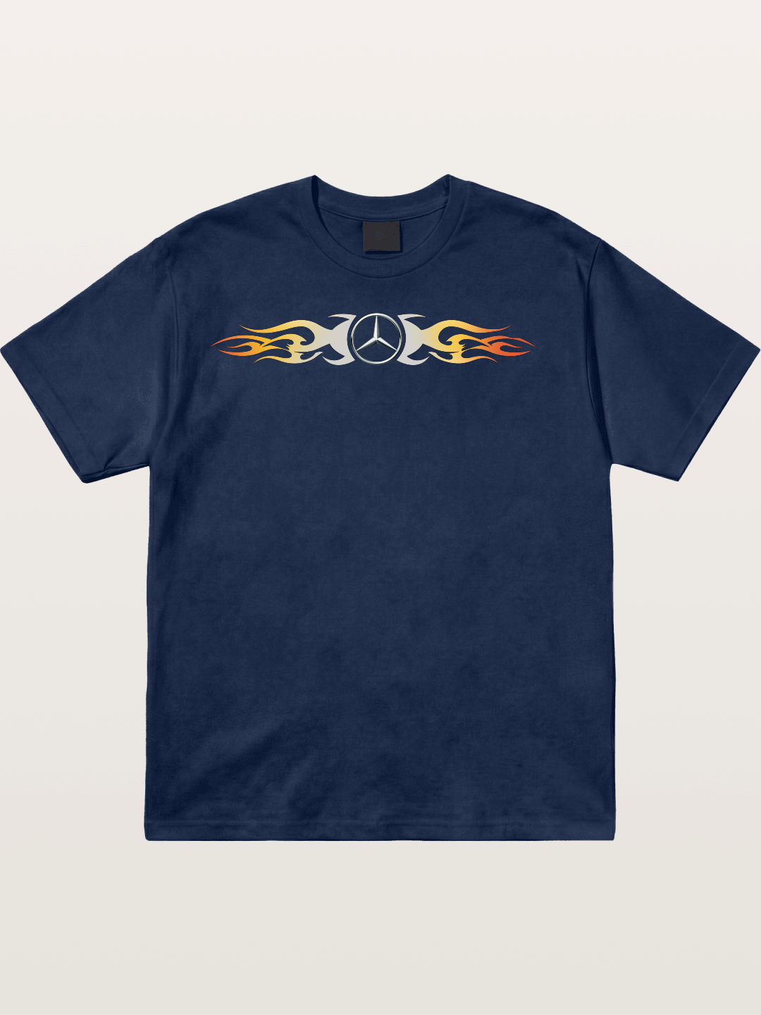 Mercedes Star Flame Stripe Cotton T-shirt