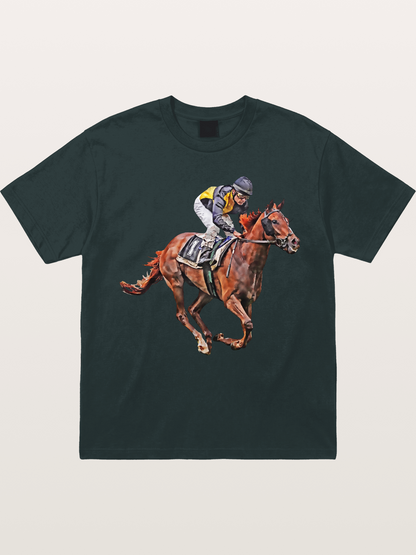 Jockey on Brown Horse Preakness 2026 Gildan T-shirt